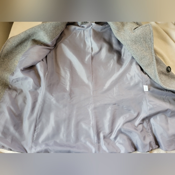 Mario De Pinto | MDP | Chic Gray VTG Double-Breasted Wool Blend Peacoat - Picture 8 of 12